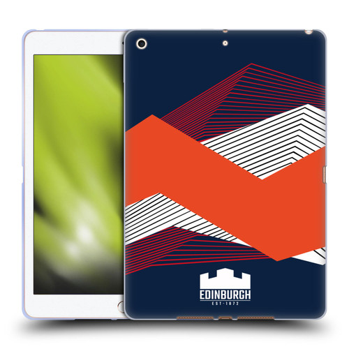 Edinburgh Rugby Graphics Shapes Soft Gel Case for Apple iPad 10.2 2019/2020/2021