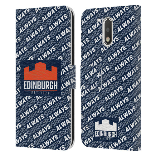 Edinburgh Rugby Graphics Logo Pattern Leather Book Wallet Case Cover For Motorola Moto G41