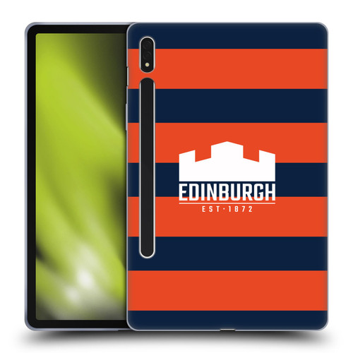 Edinburgh Rugby Graphics Stripes Soft Gel Case for Samsung Galaxy Tab S8