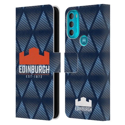 Edinburgh Rugby Graphics Pattern Leather Book Wallet Case Cover For Motorola Moto G71 5G