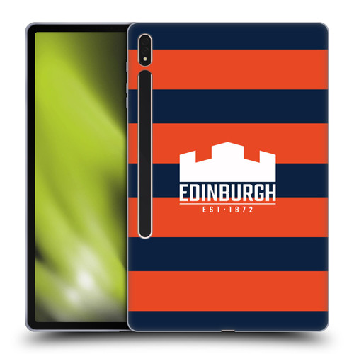 Edinburgh Rugby Graphics Stripes Soft Gel Case for Samsung Galaxy Tab S8 Plus