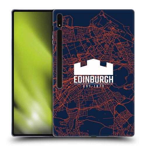 Edinburgh Rugby Graphics Map Soft Gel Case for Samsung Galaxy Tab S8 Ultra