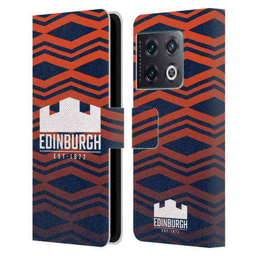 Edinburgh Rugby Graphics Pattern Gradient Leather Book Wallet Case Cover For OnePlus 10 Pro