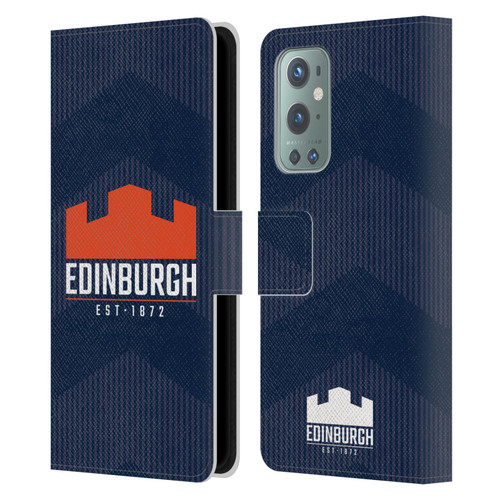 Edinburgh Rugby Graphics Lines Leather Book Wallet Case Cover For OnePlus 9