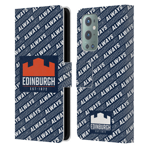 Edinburgh Rugby Graphics Logo Pattern Leather Book Wallet Case Cover For OnePlus 9