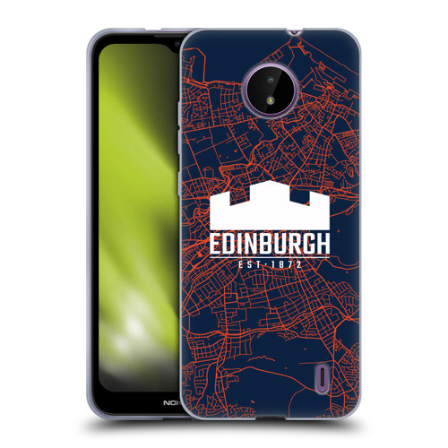 Edinburgh Rugby Graphics Map Soft Gel Case for Nokia C10 / C20