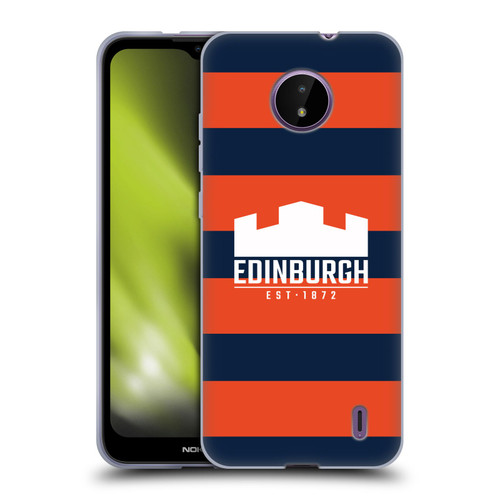 Edinburgh Rugby Graphics Stripes Soft Gel Case for Nokia C10 / C20