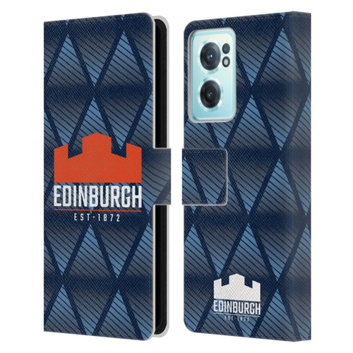 Edinburgh Rugby Graphics Pattern Leather Book Wallet Case Cover For OnePlus Nord CE 2 5G