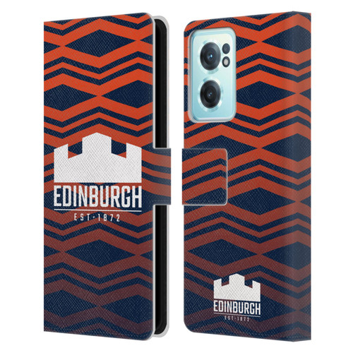 Edinburgh Rugby Graphics Pattern Gradient Leather Book Wallet Case Cover For OnePlus Nord CE 2 5G