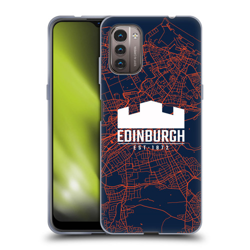 Edinburgh Rugby Graphics Map Soft Gel Case for Nokia G11 / G21