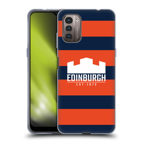 Edinburgh Rugby Graphics Stripes Soft Gel Case for Nokia G11 / G21