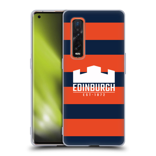 Edinburgh Rugby Graphics Stripes Soft Gel Case for OPPO Find X2 Pro 5G
