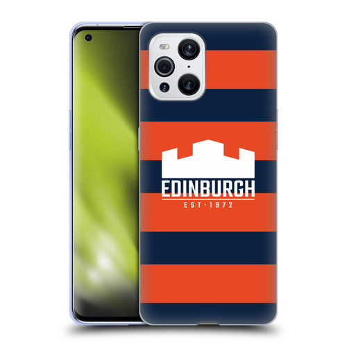 Edinburgh Rugby Graphics Stripes Soft Gel Case for OPPO Find X3 / Pro