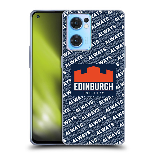 Edinburgh Rugby Graphics Logo Pattern Soft Gel Case for OPPO Reno7 5G / Find X5 Lite