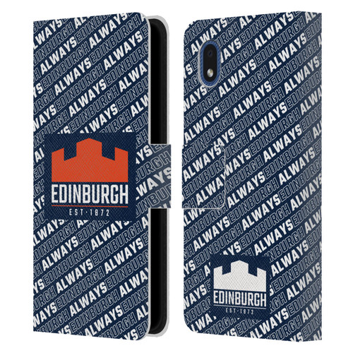 Edinburgh Rugby Graphics Logo Pattern Leather Book Wallet Case Cover For Samsung Galaxy A01 Core (2020)