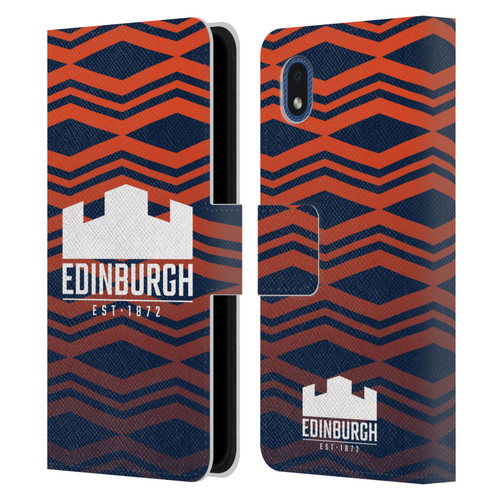 Edinburgh Rugby Graphics Pattern Gradient Leather Book Wallet Case Cover For Samsung Galaxy A01 Core (2020)