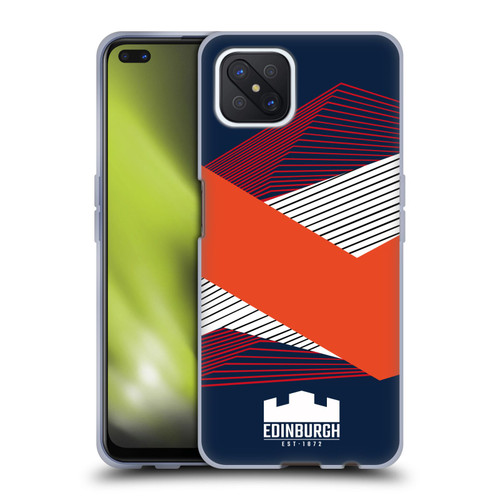 Edinburgh Rugby Graphics Shapes Soft Gel Case for OPPO Reno4 Z 5G