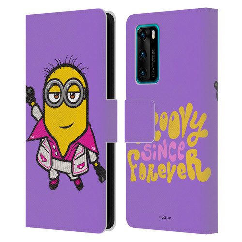 Minions Rise of Gru(2021) 70's Phil Leather Book Wallet Case Cover For Huawei P40 5G