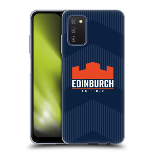 Edinburgh Rugby Graphics Lines Soft Gel Case for Samsung Galaxy A03s (2021)