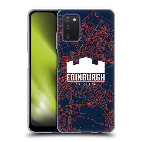 Edinburgh Rugby Graphics Map Soft Gel Case for Samsung Galaxy A03s (2021)