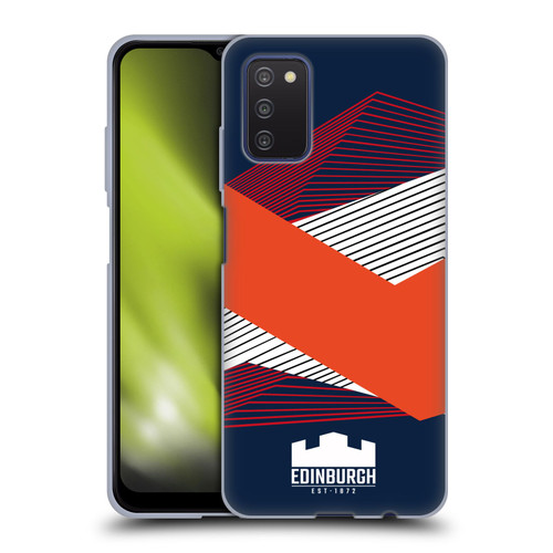 Edinburgh Rugby Graphics Shapes Soft Gel Case for Samsung Galaxy A03s (2021)