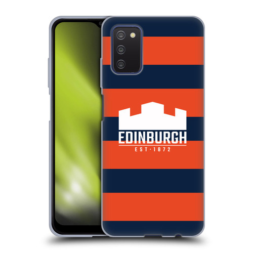 Edinburgh Rugby Graphics Stripes Soft Gel Case for Samsung Galaxy A03s (2021)