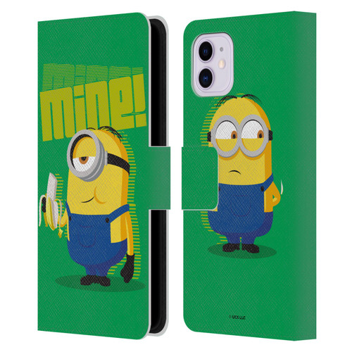 Minions Rise of Gru(2021) 70's Banana Leather Book Wallet Case Cover For Apple iPhone 11