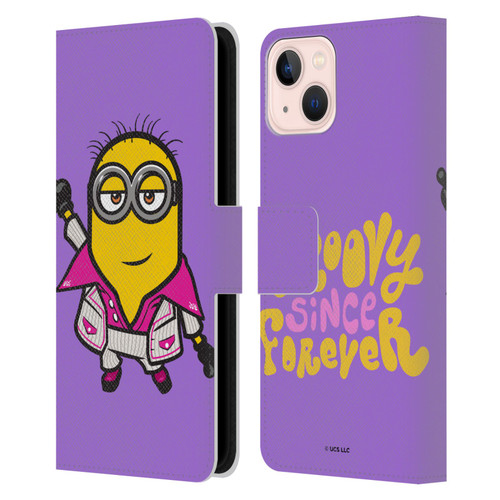 Minions Rise of Gru(2021) 70's Phil Leather Book Wallet Case Cover For Apple iPhone 13
