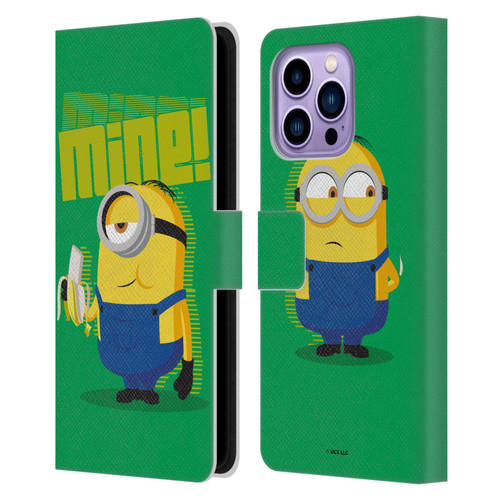 Minions Rise of Gru(2021) 70's Banana Leather Book Wallet Case Cover For Apple iPhone 14 Pro Max