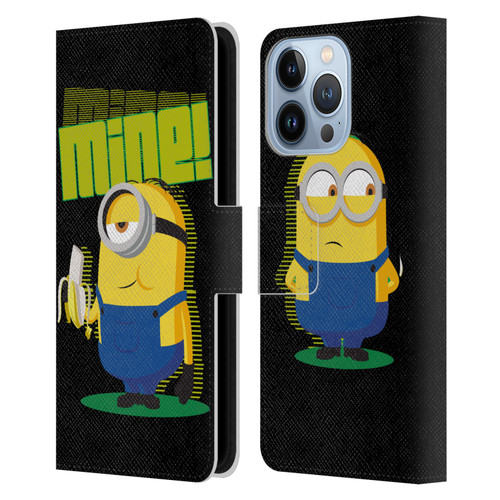 Minions Rise of Gru(2021) 70's Banana Leather Book Wallet Case Cover For Apple iPhone 13 Pro