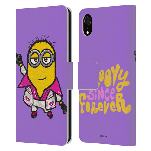 Minions Rise of Gru(2021) 70's Phil Leather Book Wallet Case Cover For Apple iPhone XR
