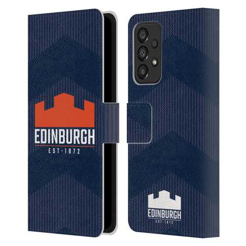 Edinburgh Rugby Graphics Lines Leather Book Wallet Case Cover For Samsung Galaxy A33 5G (2022)