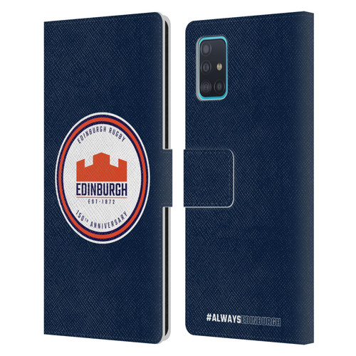 Edinburgh Rugby Graphics 150th Logo Leather Book Wallet Case Cover For Samsung Galaxy A51 (2019)