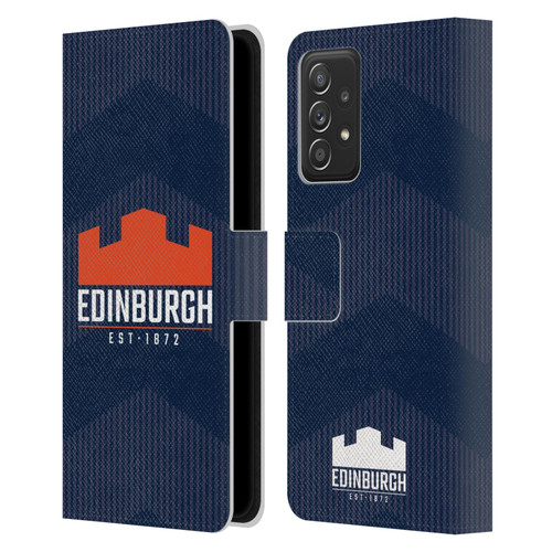Edinburgh Rugby Graphics Lines Leather Book Wallet Case Cover For Samsung Galaxy A53 5G (2022)