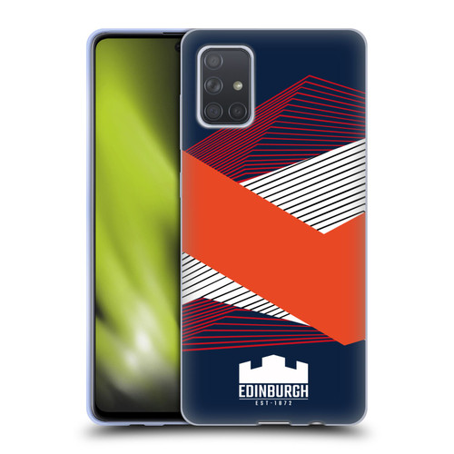 Edinburgh Rugby Graphics Shapes Soft Gel Case for Samsung Galaxy A71 (2019)