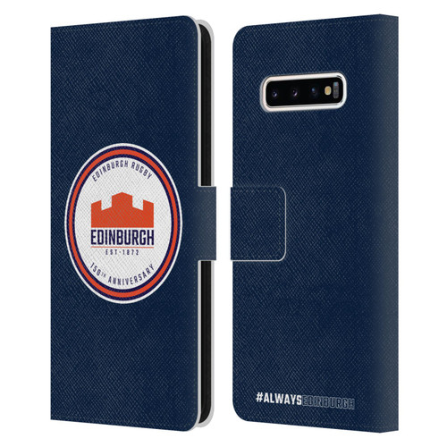 Edinburgh Rugby Graphics 150th Logo Leather Book Wallet Case Cover For Samsung Galaxy S10+ / S10 Plus