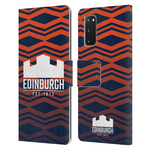 Edinburgh Rugby Graphics Pattern Gradient Leather Book Wallet Case Cover For Samsung Galaxy S20 / S20 5G