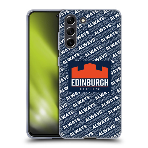 Edinburgh Rugby Graphics Logo Pattern Soft Gel Case for Samsung Galaxy S21 FE 5G