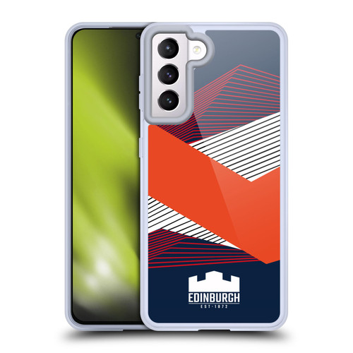 Edinburgh Rugby Graphics Shapes Soft Gel Case for Samsung Galaxy S21 5G