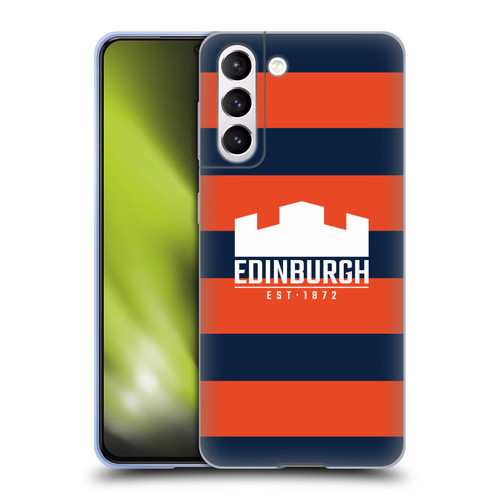 Edinburgh Rugby Graphics Stripes Soft Gel Case for Samsung Galaxy S21 5G
