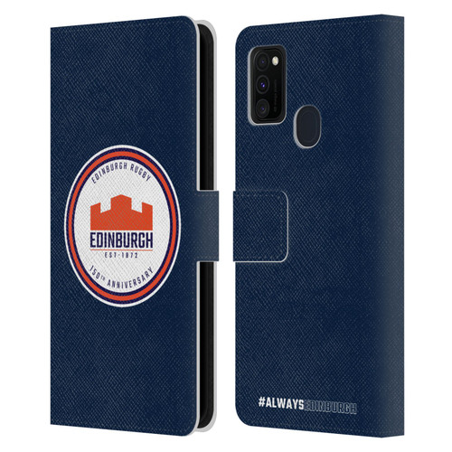 Edinburgh Rugby Graphics 150th Logo Leather Book Wallet Case Cover For Samsung Galaxy M30s (2019)/M21 (2020)