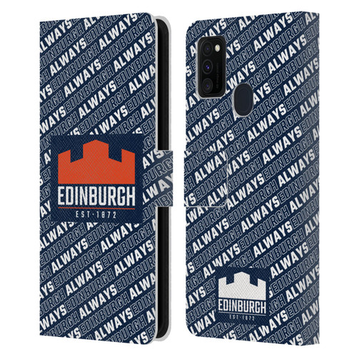 Edinburgh Rugby Graphics Logo Pattern Leather Book Wallet Case Cover For Samsung Galaxy M30s (2019)/M21 (2020)