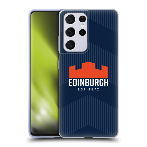 Edinburgh Rugby Graphics Lines Soft Gel Case for Samsung Galaxy S21 Ultra 5G