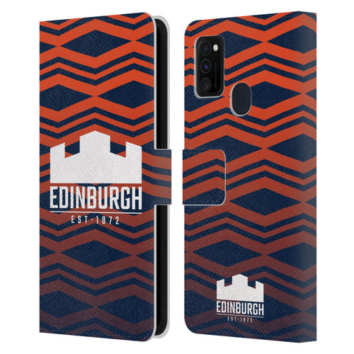 Edinburgh Rugby Graphics Pattern Gradient Leather Book Wallet Case Cover For Samsung Galaxy M30s (2019)/M21 (2020)