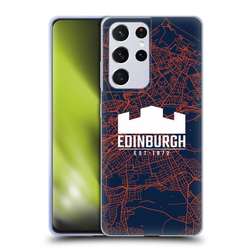 Edinburgh Rugby Graphics Map Soft Gel Case for Samsung Galaxy S21 Ultra 5G