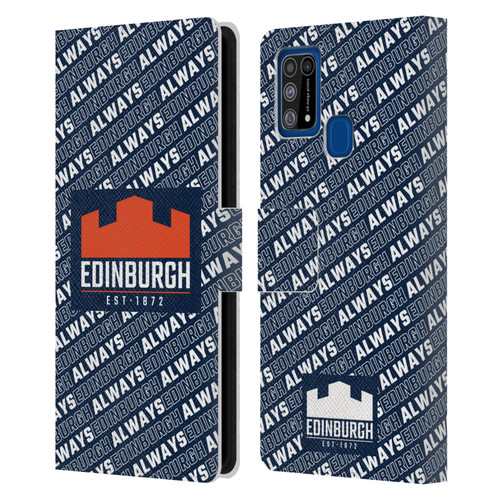 Edinburgh Rugby Graphics Logo Pattern Leather Book Wallet Case Cover For Samsung Galaxy M31 (2020)