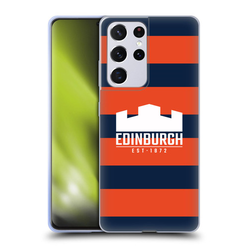 Edinburgh Rugby Graphics Stripes Soft Gel Case for Samsung Galaxy S21 Ultra 5G