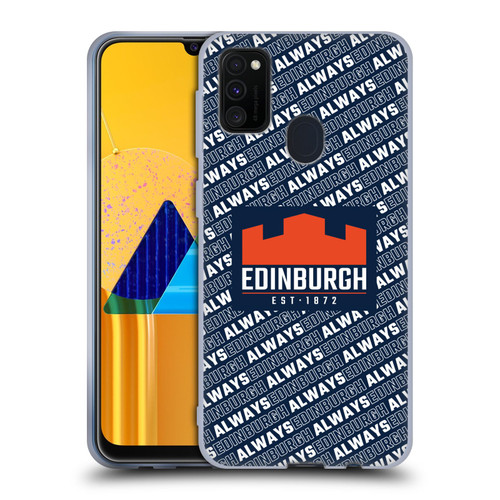 Edinburgh Rugby Graphics Logo Pattern Soft Gel Case for Samsung Galaxy M30s (2019)/M21 (2020)