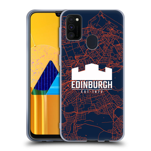 Edinburgh Rugby Graphics Map Soft Gel Case for Samsung Galaxy M30s (2019)/M21 (2020)