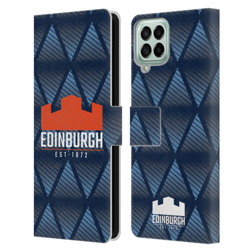 Edinburgh Rugby Graphics Pattern Leather Book Wallet Case Cover For Samsung Galaxy M33 (2022)